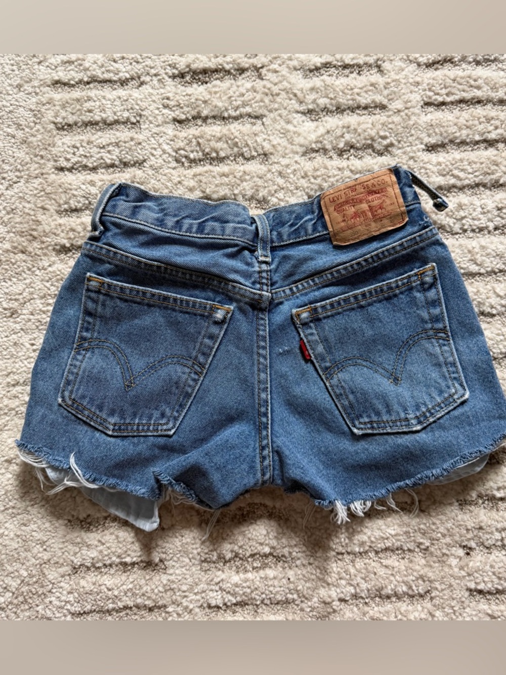 Levi's 550 Blue Denim Cutoff Shorts